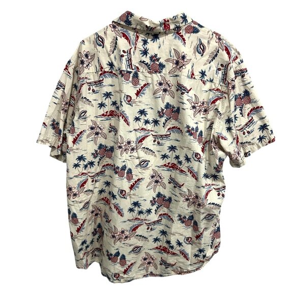 Saddlebred Mens Classic Fit Hawaiian Print Short Sleeve Shirt Sz XXL - Picture 2 of 8